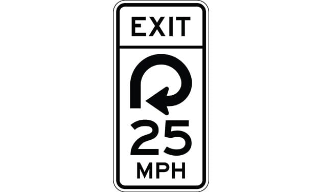 Advisory Exit Speed, Semi-Custom MPH Sign - - TreeTop Products