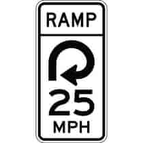 Advisory Ramp Speed, Semi-Custom MPH Sign