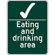 Approved Eating and Drinking Area Sign
