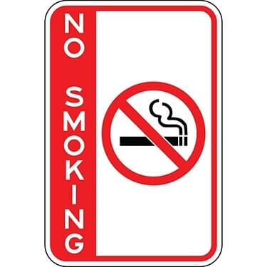 No Smoking with Symbol - Side Bar Sign
