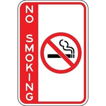 No Smoking with Symbol - Side Bar Sign