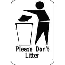 Please Don't Litter with Symbol Sign