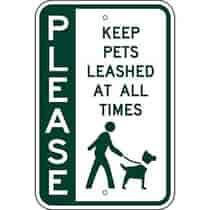 Please Keep Pets Leashed At All Times