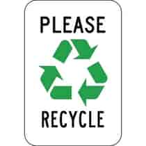 Please Recycle with Symbol Sign