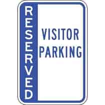 Reserved Visitor Parking - Side Bar Sign