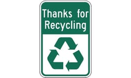 Recicla Thanks Thanks For Recycling with Symbol Sign SIGN-576 - - Barco Products