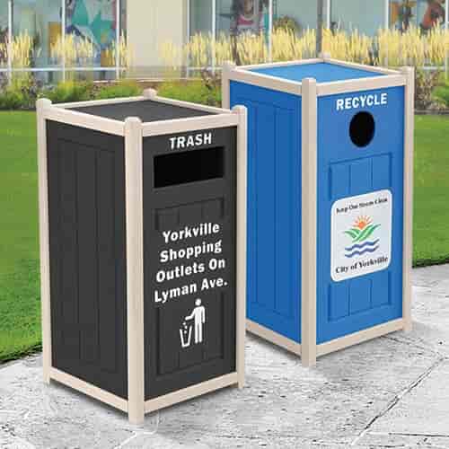 recycling receptacles labels