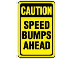 Speed Bump Signs